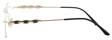 Women Urban Eyeglasses : Bethel - Gold Black - SpecSMART Eye Clinic (Side View)